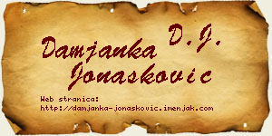 Damjanka Jonašković vizit kartica